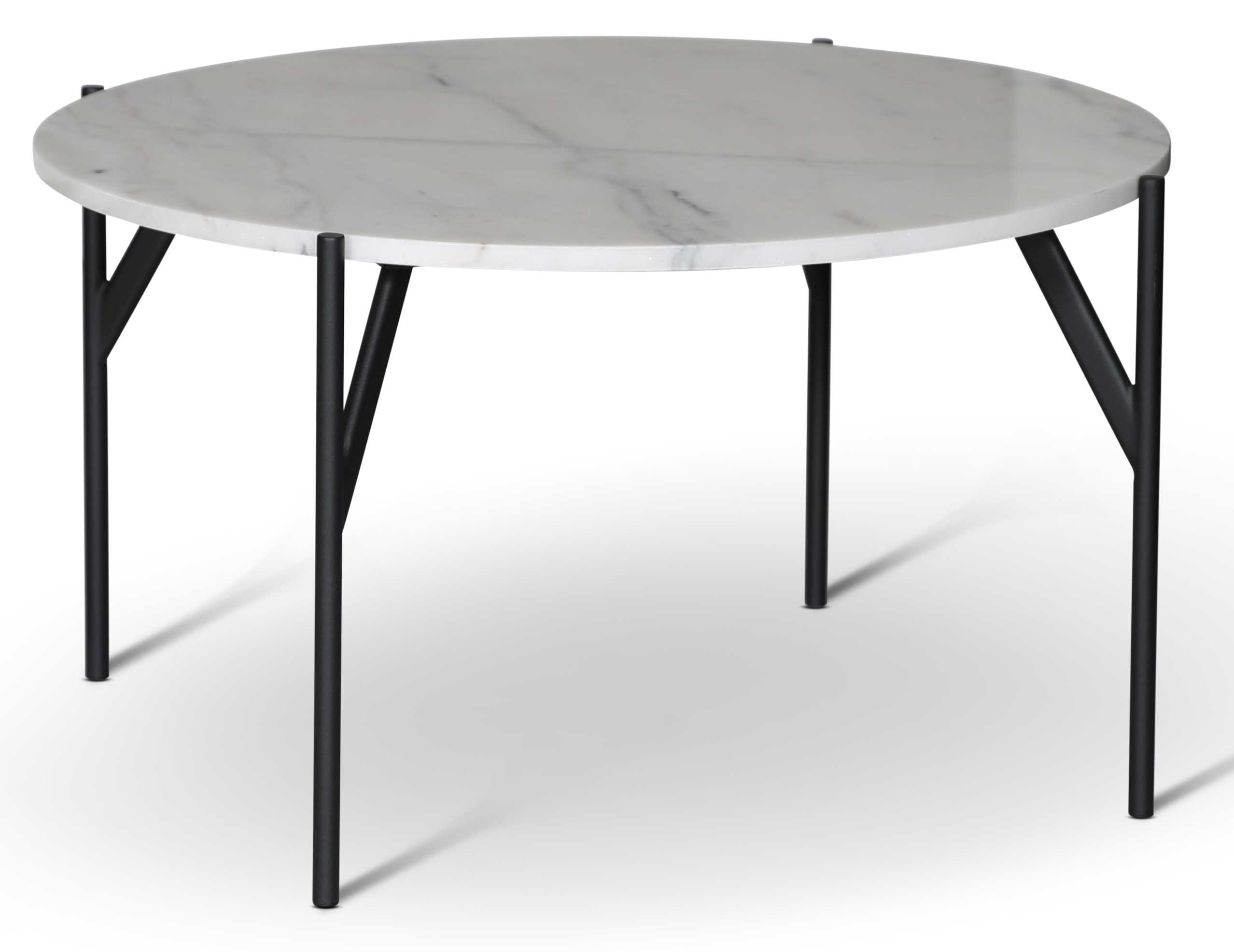 Couchtisch helle Steinplatte 85 cm