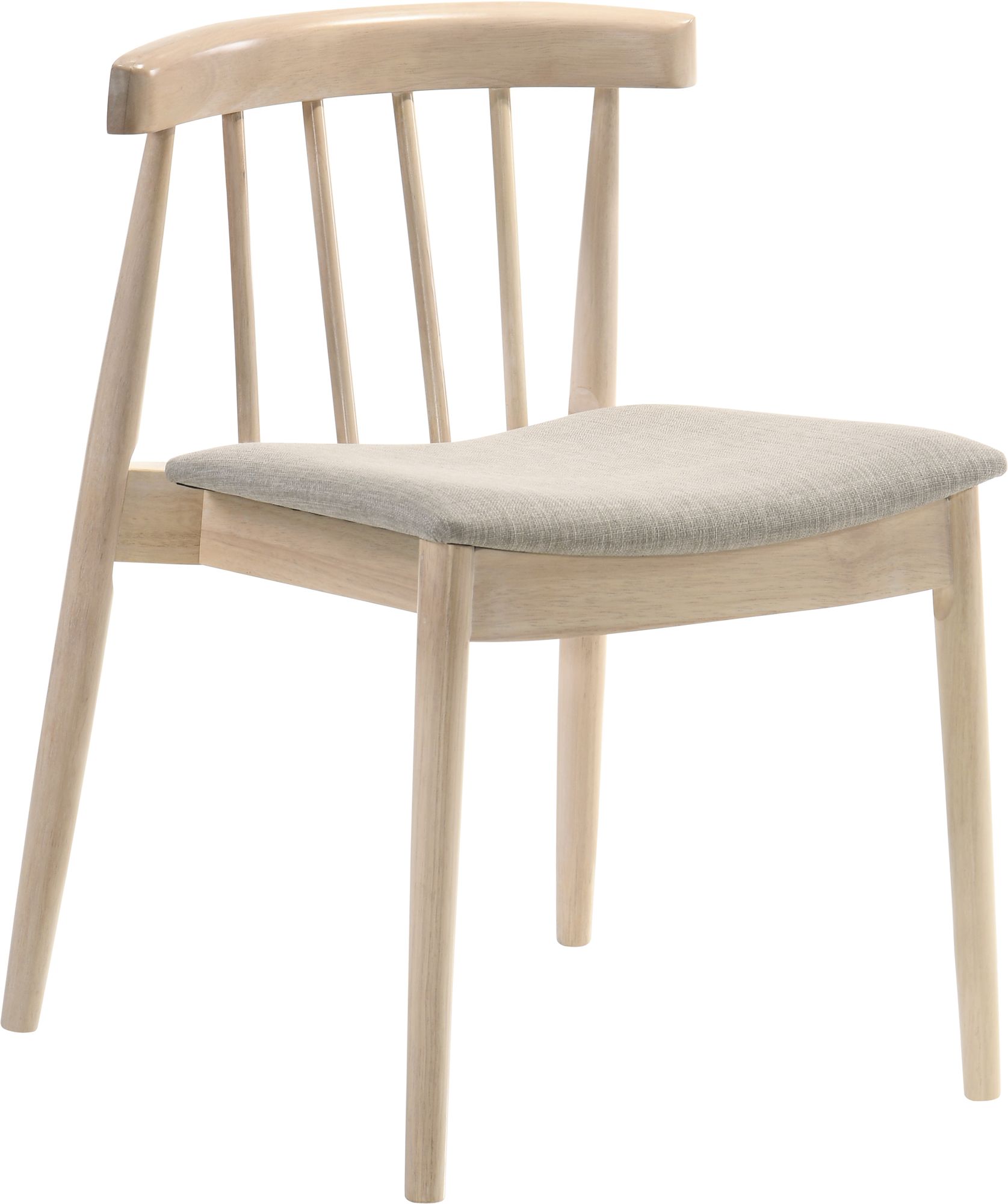 Stuhl in Wei�waschung mit grauer Sitzfl�che - Florence