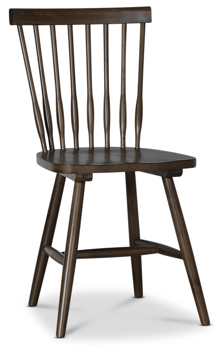 T�rn� Stuhl aus braun gebeiztem Holz