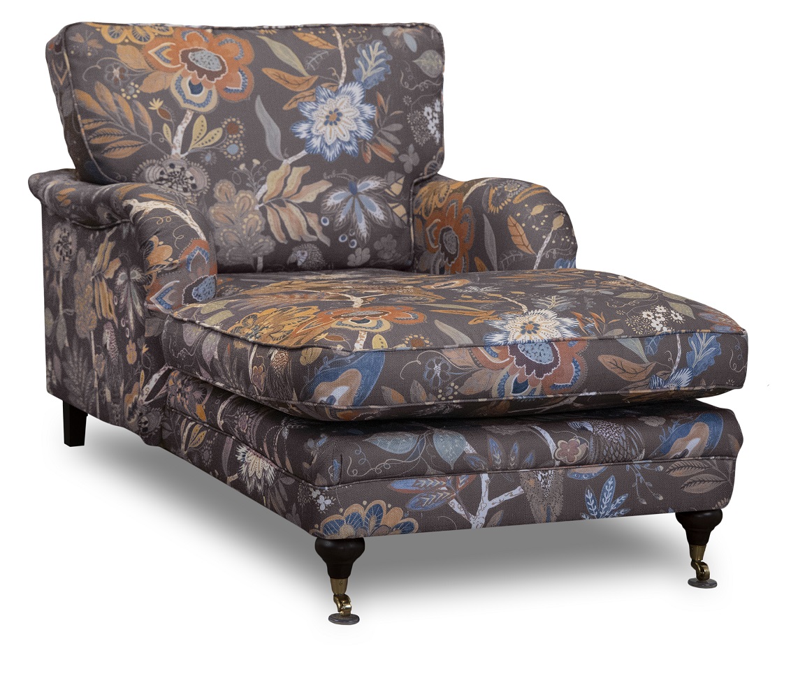 Howard Spirit Diwansessel aus floralem Stoff - Eden Parrot Brown