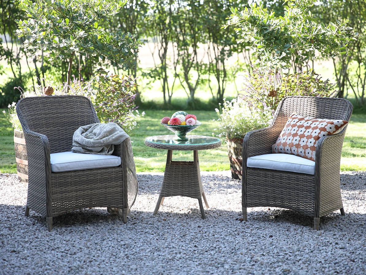 Mercury Lounge-Gruppensessel mit rundem Beistelltisch - K�nstliches Rattan