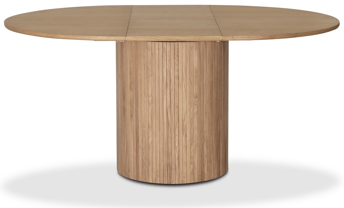 Runder Esstisch Ø115-160 cm - Weiß getüncht Runder Esstisch Ø115-160 cm - Weiß getüncht