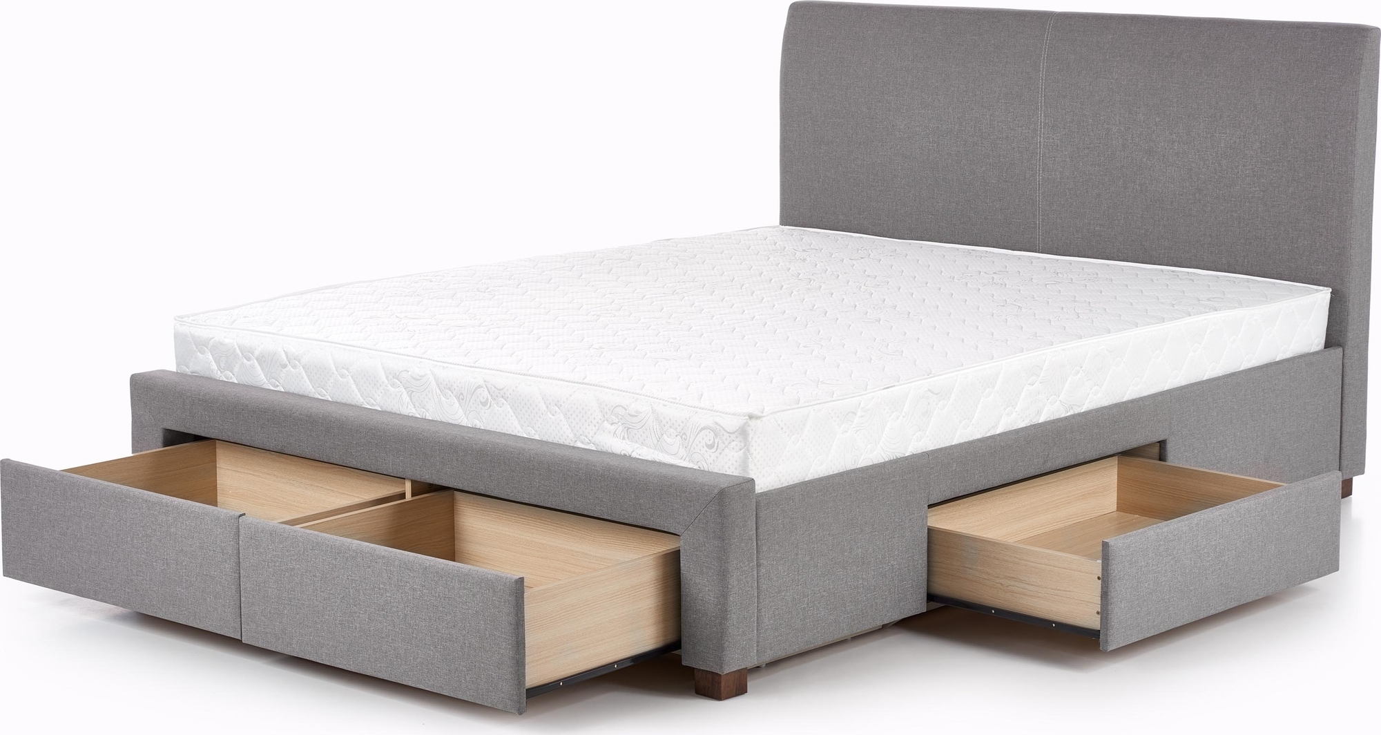 Arijana 140x200 cm grauer Bettrahmen mit Stauraum
