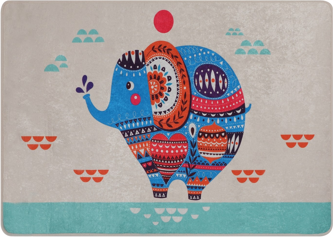 Ethnischer Badezimmerteppich