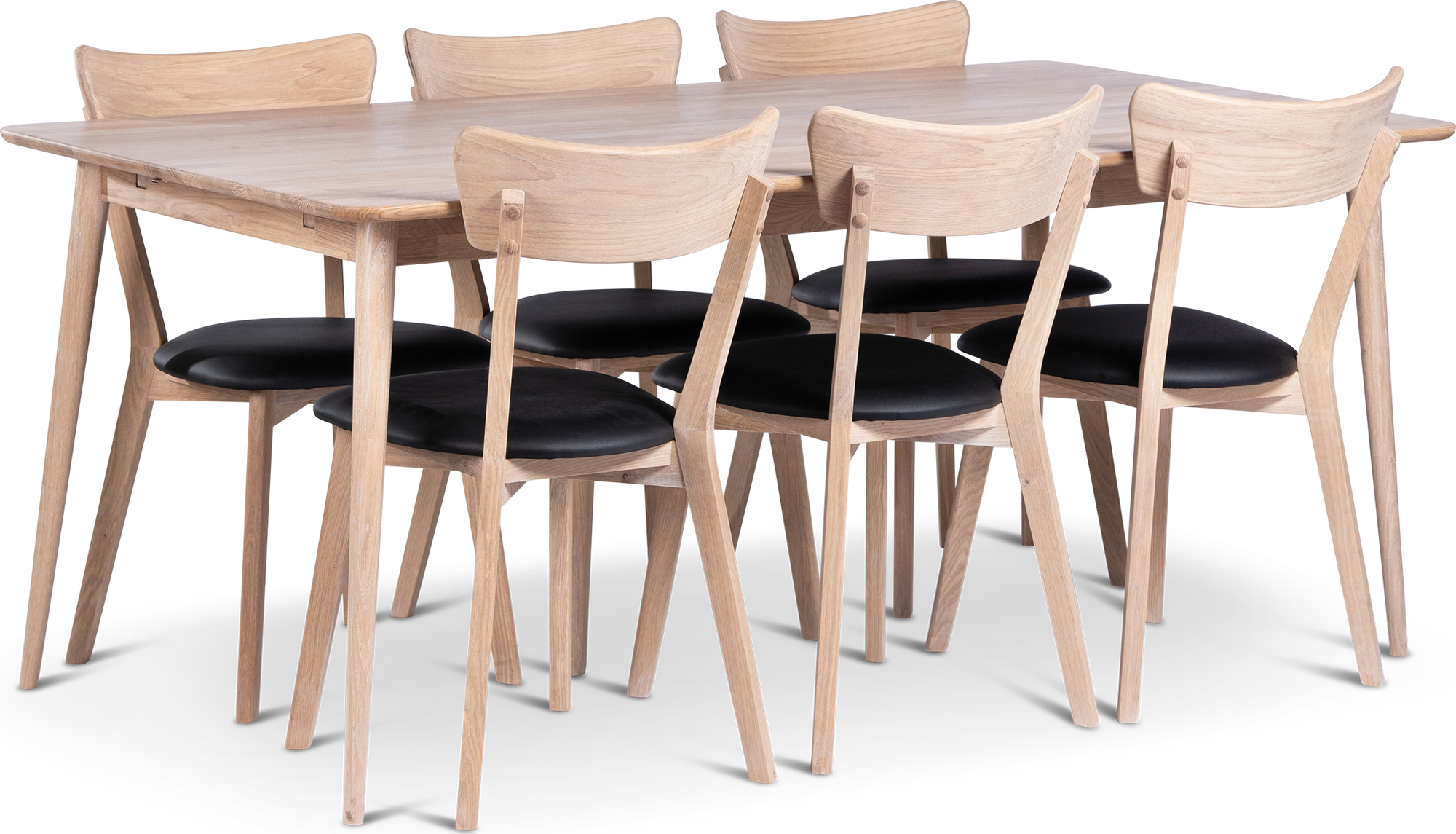 Odense Esstisch 180x90 cm mit 6 Eksjö Stühlen Odense Esstisch 180x90 cm mit 6 Eksjö Stühlen