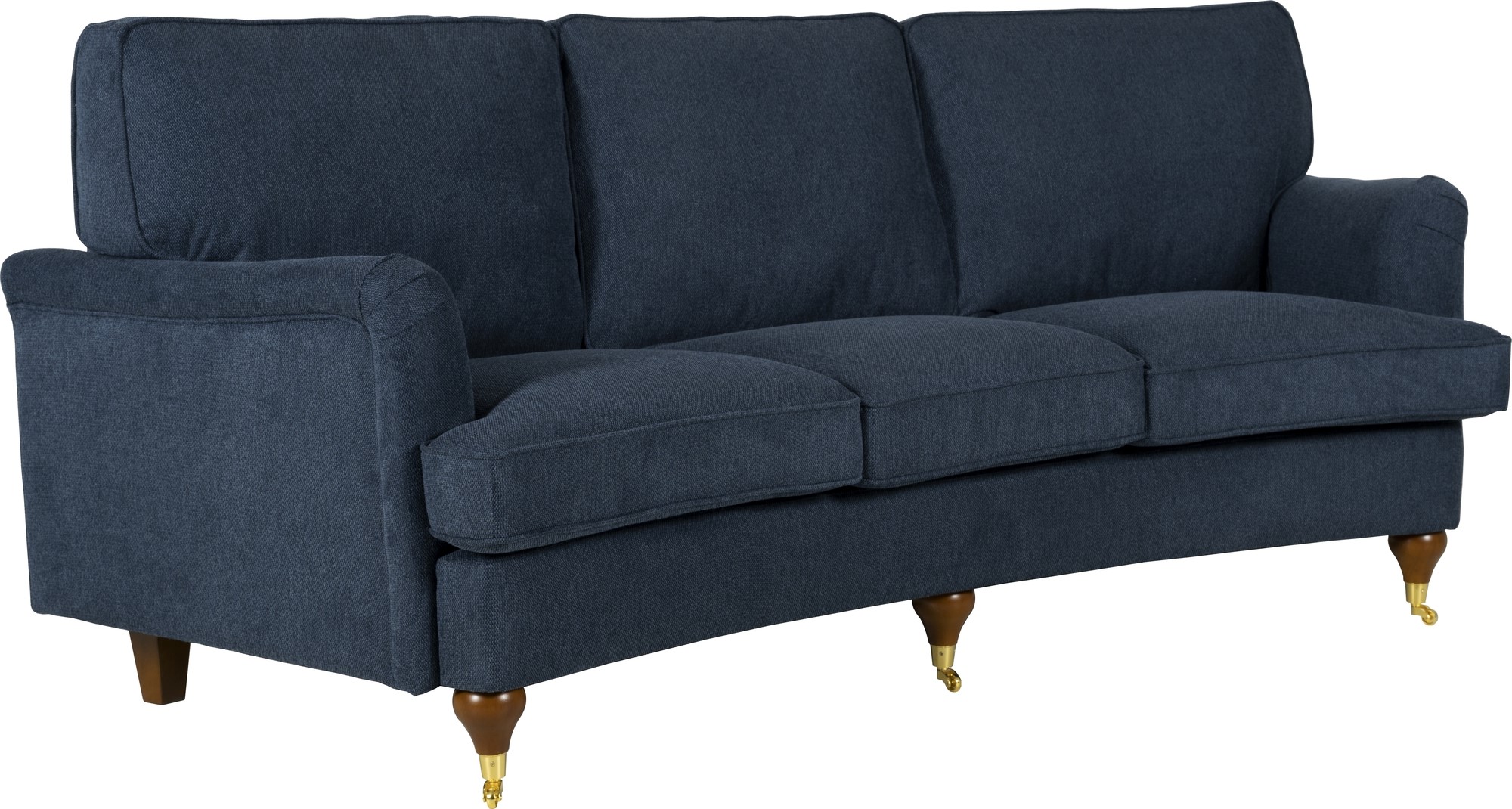 Howard Watford Deluxe 4-Sitzer gebogenes Sofa - Blau + Möbelreinigung Howard Watford Deluxe 4-Sitzer gebogenes Sofa - Blau + Möbelreinigung