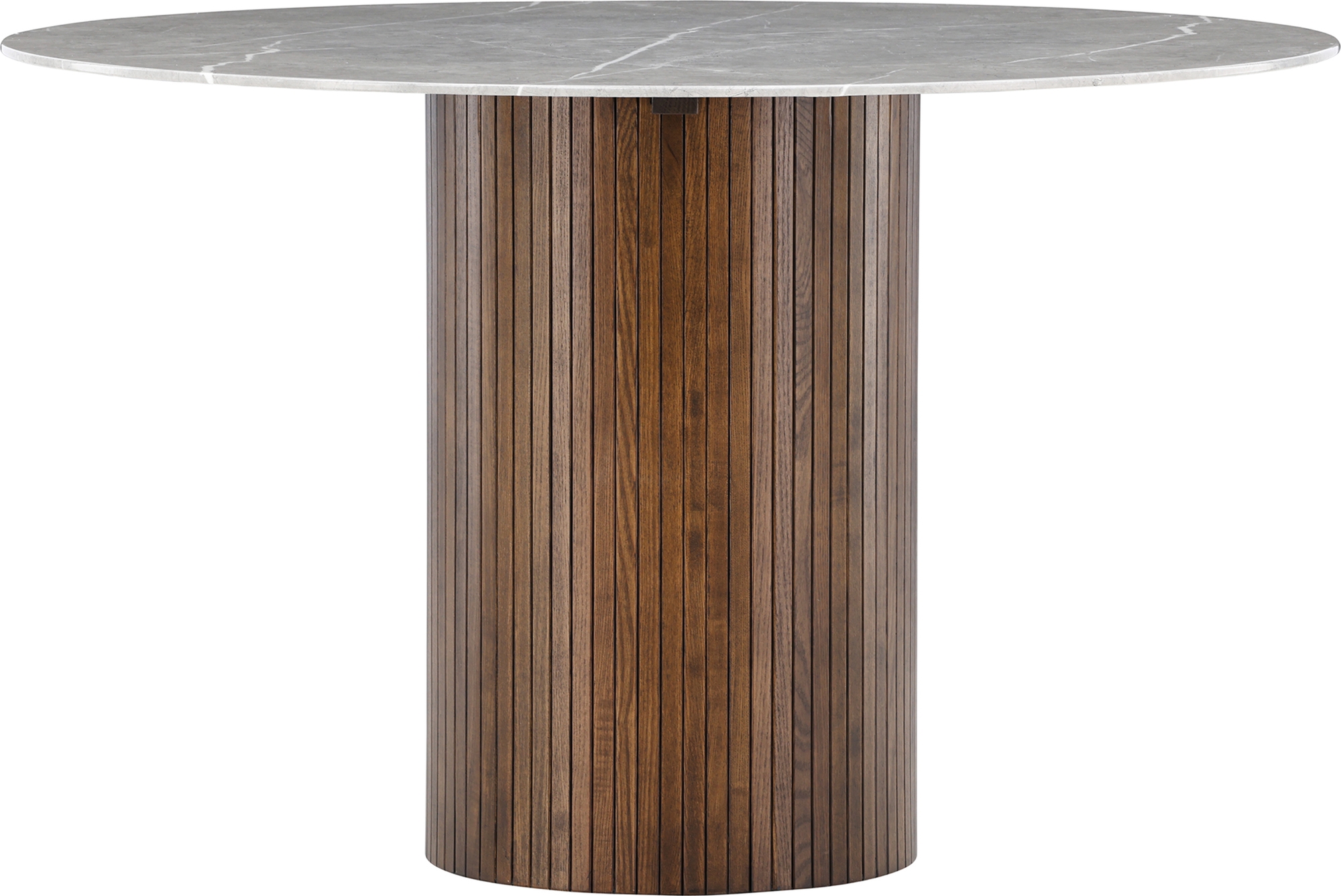 H�r�n Beistelltisch �52 cm - Grau/Nussbaum