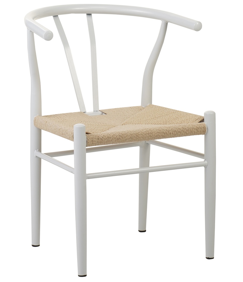 Yngve wei�er Stuhl mit Armlehnen