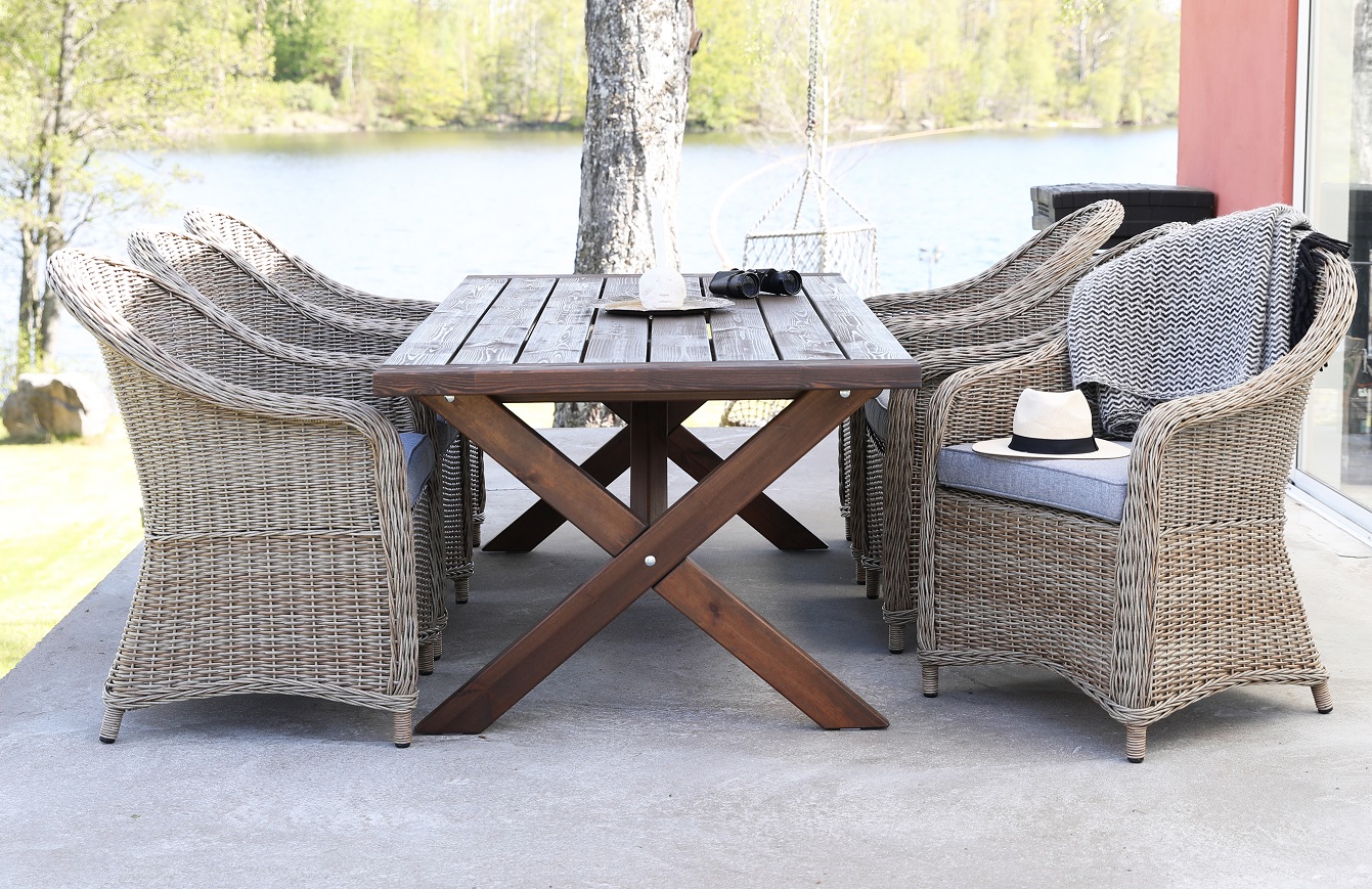 Esstisch Oxford 220 cm - Braun glasiert