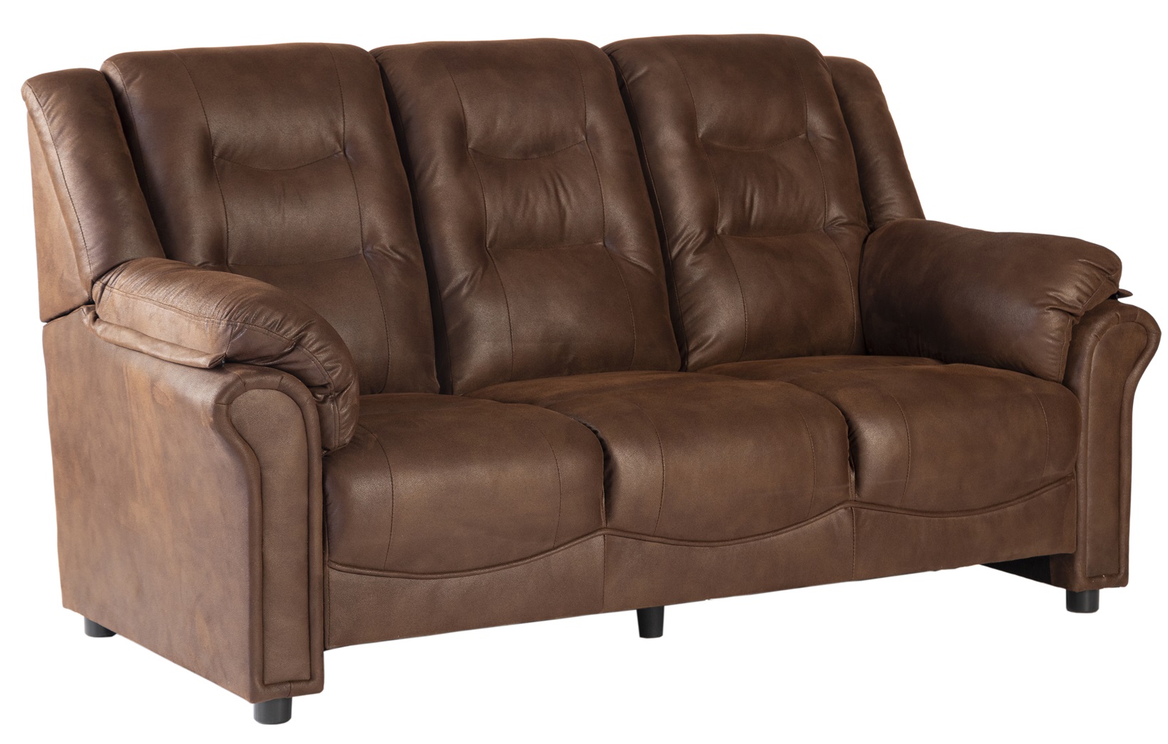 Vera 3-Sitzer-Sofa aus brauner Mikrofaser