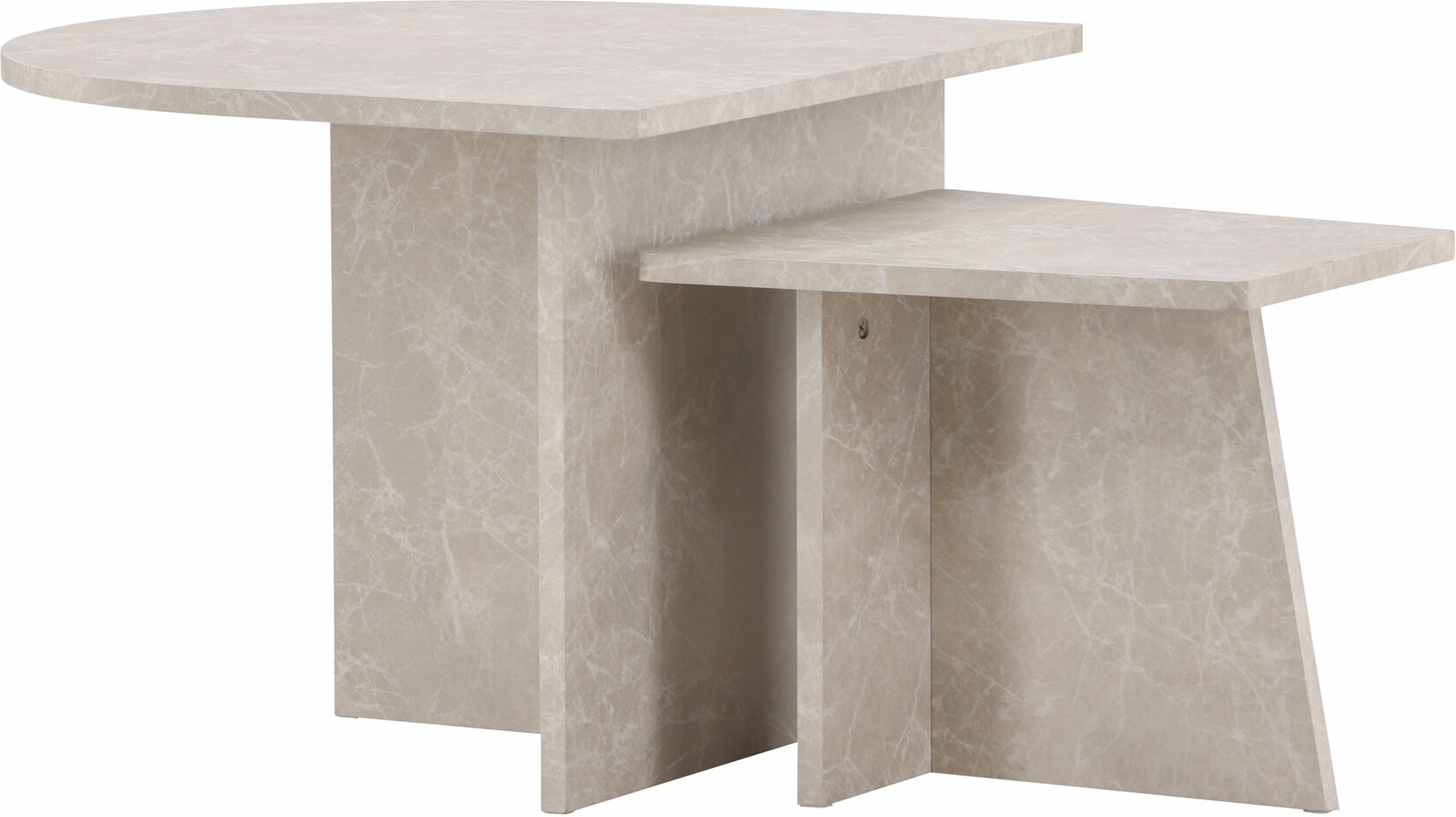 Sala Couchtisch 40/60 x 40/60 cm - Beige Marmoroptik