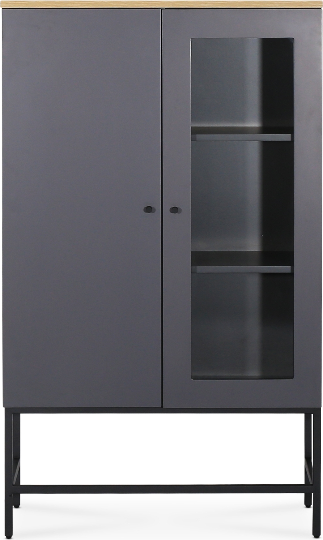 Kantenschrank in Eiche / Graues Hochdrucklaminat (HPL) + M�belreinigung