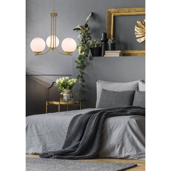 Orfeus Deckenleuchte - Messing matt/Opalweiß Orfeus Deckenleuchte - Messing matt/Opalweiß