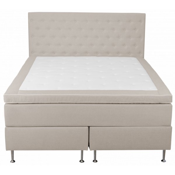 Continentalbett 180x200 cm beige Taschenfederkern 5 Zonen