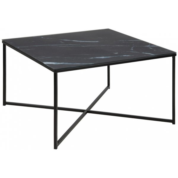 Couchtisch Alisma 80x80 cm - Schwarzer Marmor