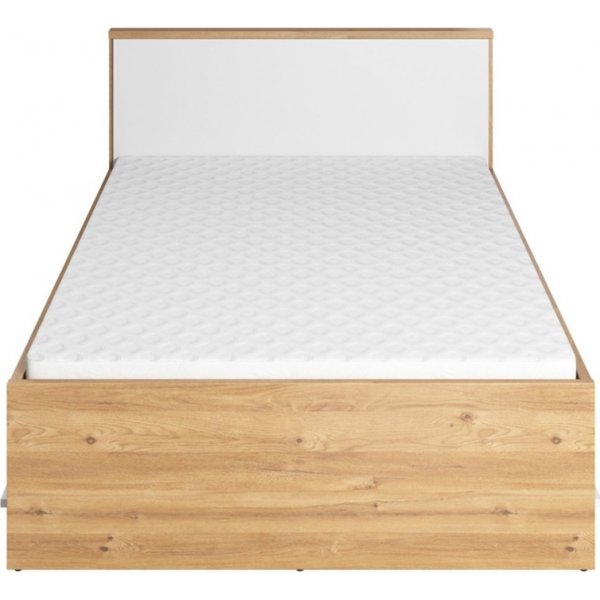 Bettgestell Plano 120 x 200 cm - Eiche Nash/Wei/Grau