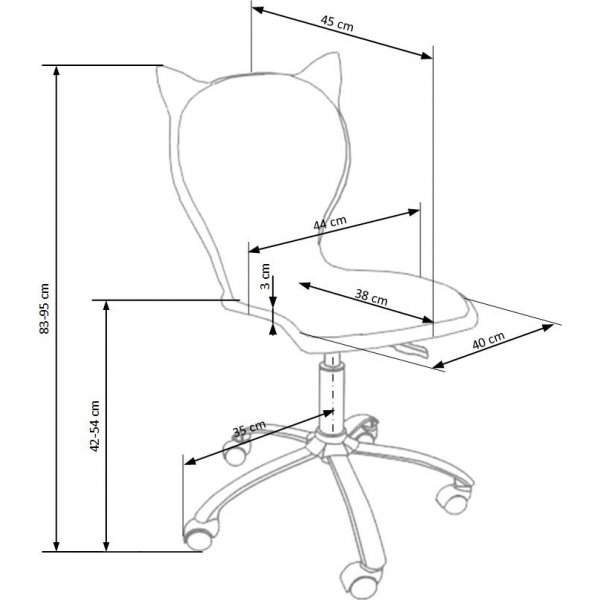 Hochstuhl Karin - Wei/Rosa