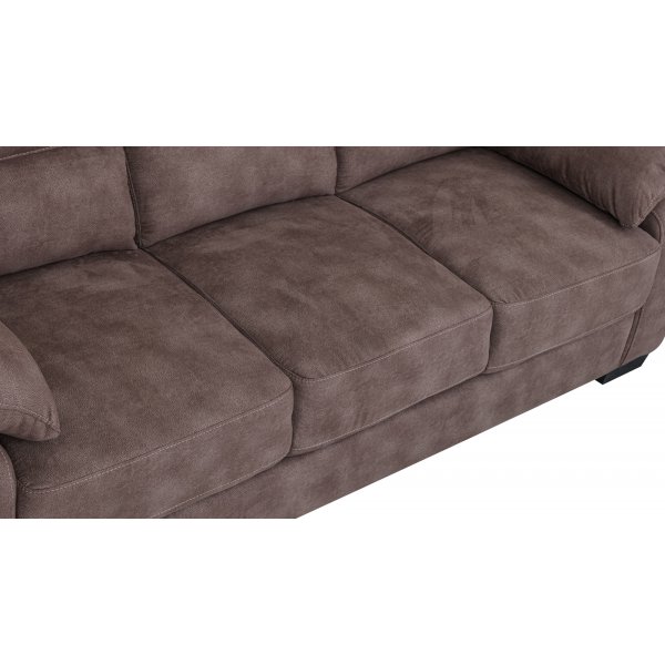3-Sitzer-Sofa aus brauner Mikrofaser - Albert