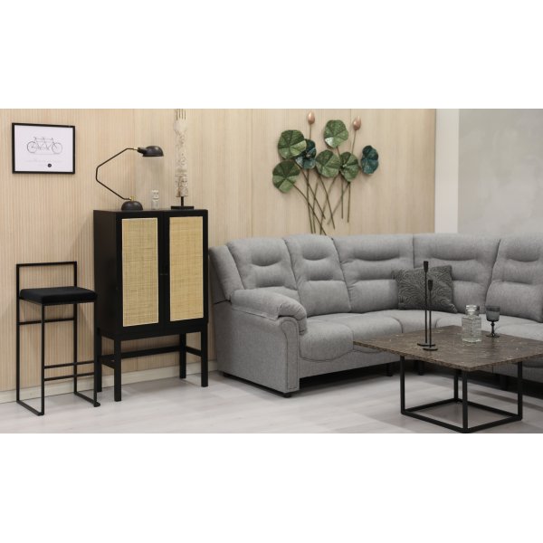 Ecksofa Peking - Grau + Fleckentferner fr Mbel