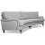 Howard 4-Sitzer-geschwungenes Sofa 295 cm - Grau