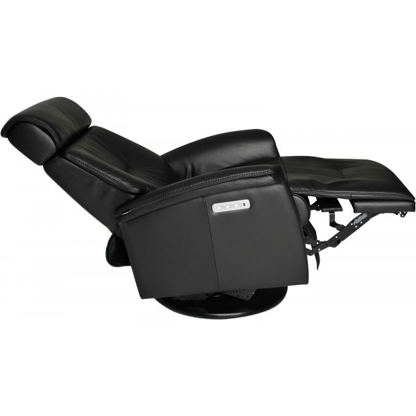 Elektrischer Relaxsessel Rome - Schwarzes Leder Elektrischer Relaxsessel Rome - Schwarzes Leder