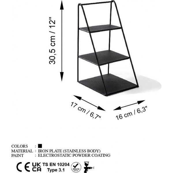 Kalimnos-Regal - Schwarz