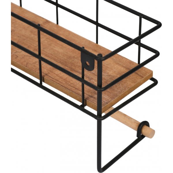 Gwen Wandregal - Eiche/Schwarz