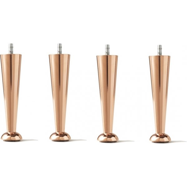 Champange Bettbeine aus Kupfer - 4er Pack