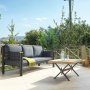 Kappis 3-Sitzer Outdoor-Sofa - Schwarz/Anthrazit