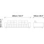 Sofa Army - 260 cm