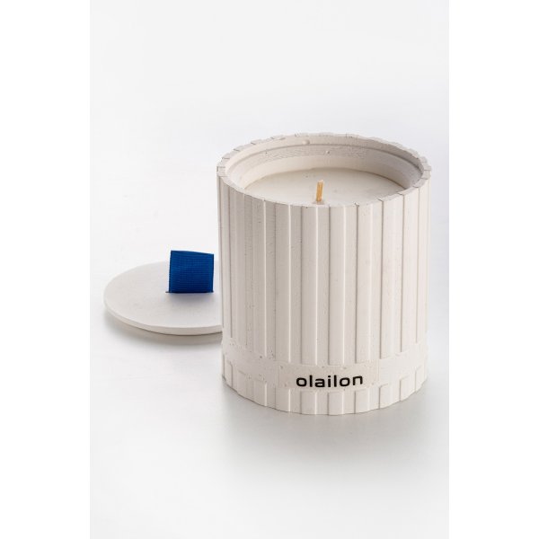 Sutun-Duftkerze - Weiß/Blau Sutun-Duftkerze - Weiß/Blau