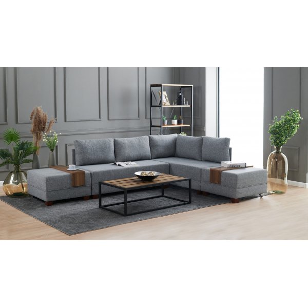 Ecksofa Fly - Grau