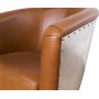 Tank Clubsessel - Vintage-Leder / Metall
