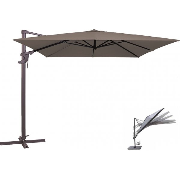 Marbella dunkelgrauer Sonnenschirm 250x250 cm