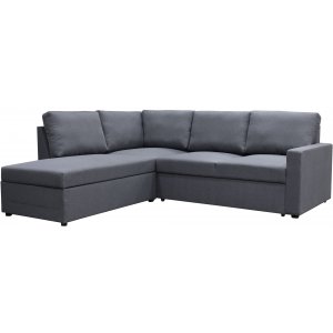 Schlafsofa Dream mit Stauraum (Ecksofa) rechts - Dark Grey