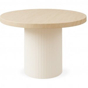 Merca Gartentisch Ø122 cm - Tisch aus Faserbeton / Travertindruck Merca Gartentisch Ø122 cm - Tisch aus Faserbeton / Travertindruck