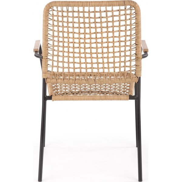 Cadeira Esszimmerstuhl 457 - Rattan/Schwarz