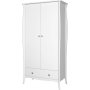 Barock-Kleiderschrank mit 2 Tren - Wei