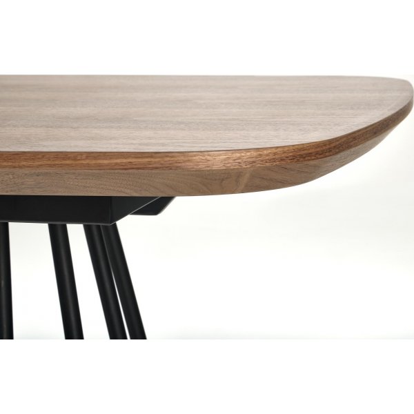 Everton Esstisch 180-200 x 100 cm - Walnuss/Schwarz