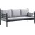 Manyas 3-Sitzer Outdoor-Sofa - Schwarz/Rauch + Mbelpflegeset fr Textilien