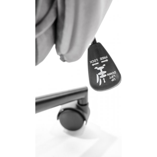 Run-Bürostuhl aus grauem Samt Run-Bürostuhl aus grauem Samt