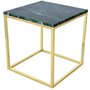 Accent Beistelltisch - Grner Marmor / Messing