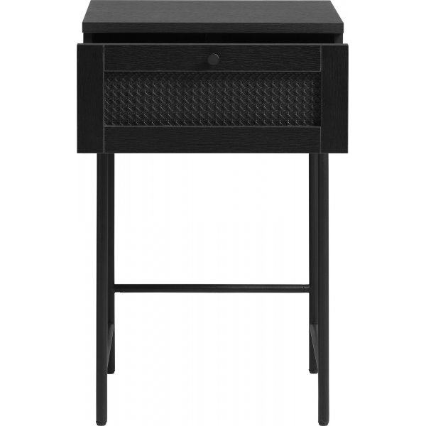 Menu schwarzer Nachttisch mit Schublade