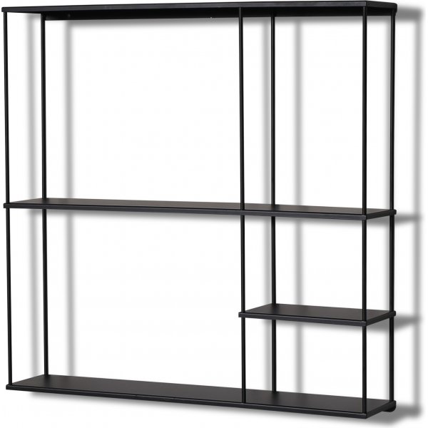 Trix Wandregal 60x60 cm - Schwarzes Metall