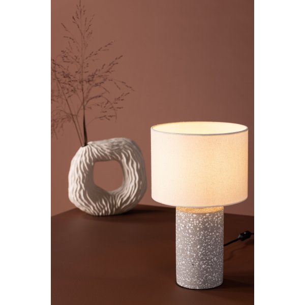 Dijon-Tischlampe - Grau/Beige