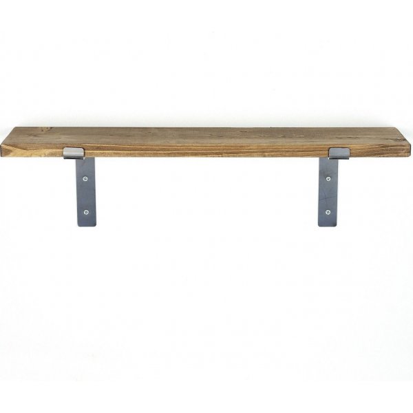 Lamba Wandregal 2 - Schwarz/Walnuss