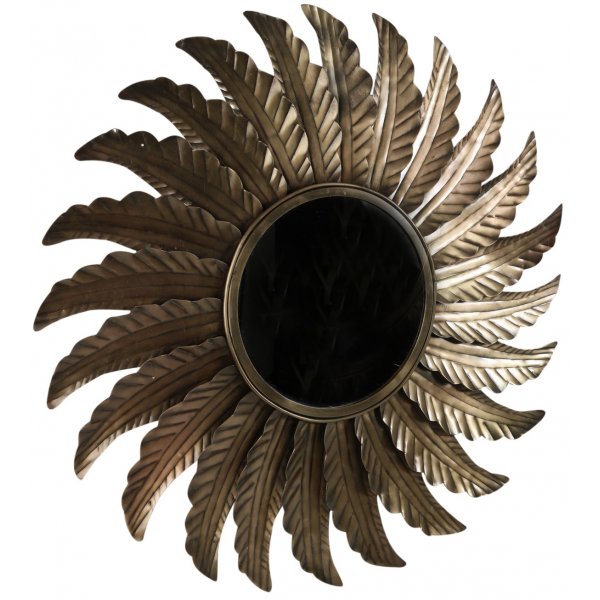 Sol Spiegel 78 cm - Antikes Messing