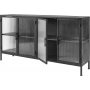 Harvard Sideboard aus Metall - Schwarz/Glas
