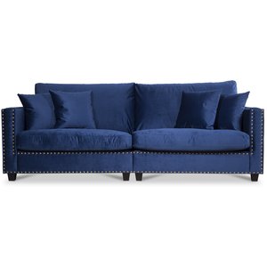Bellino 4-Sitzer Sofa - blauer Samt