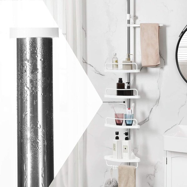 Abarema Duschregal - Silber/Wei